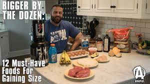 Potatoes (baked, hashed, mashed) low volume foods are typically carb wasters! Bigger By The Dozen 12 Must Have Foods For Gaining Size