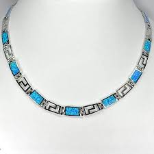 A:calvin Begay Opal Necklace Sterling Silver