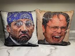 Throw Pillows Sequin Dwight Pillow Dwight Schrute Sequin Pillow 2025