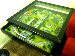 Ikea Coffee Table With Train Set N Scale Model Trains Train Layouts Model Train Sets