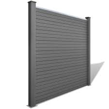 Vidaxl Fence Panel Wpc 202cm Square Grey Garden Wall Screen Windbreak Barrier Garden Fence Panels Fence Panels Privacy Screen Outdoor