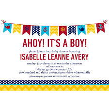 Beautiful invitations anyone can create. Custom Ahoy Nautical Invitations Party City