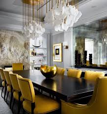 The interior design is one of juxtaposition, according to the designer. Decorating Blog Buyer Select Fashion Home Decor Elegant Dining Room Dining Room Design Luxury Dining Room