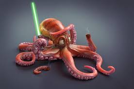Luke Squidwalker By Michaelsantin Cartoon 3d Cgsociety Octopus Art Star Wars Art Weird And Wonderful
