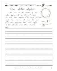 Our Solar System Writing A Passage In Cursive Printables Cursive Practice Writing Cursive
