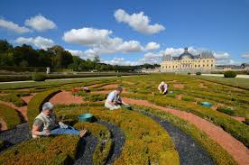 les membres de l association des amis de vaux le vicomte contribuent a la preservation de l art du jardin du xviie art des jardins pyrale du buis xviie siecle