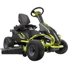 Lawn mower manufacturers are currently using two types of batteries in electric riding mowers. Ryobi 48v Brushless 38 In 75 Ah Battery Electric Rear Engine Riding Lawn Mower Ry48110 The Home Depot