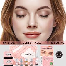 Lash Lift and Black Kit, Professional Eyelash Perm Kit and Black Eyelash &  Eyebrow Set 3 in 1, Quick Lifting & Voluminous Coloring with Complete Tools  ...