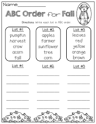 The Moffatt Girls Fall Math And Literacy Packet 1st Grade Abc Order Worksheet 1st Grade Writing Alphabetical Order Worksheets