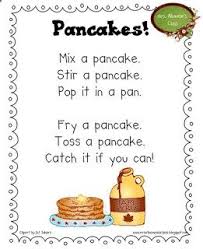 Action Poem Pancakes To Go With If You Give A Pig A Pancake Rusk I Can Create Questions To Go With Poems Found Kindergarten Poems Kids Poems Preschool Songs