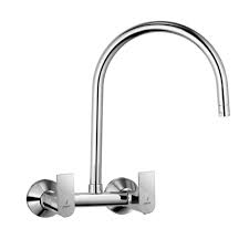 Bathroom chrome kitchen sink mixer taps wall mount basin laundry faucet. Lyric Double Lever Wall Kitchen Sink Mixer Jaquar
