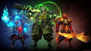 Dota 2, art, background, clean wallpaper, background laptop 1366x768. Video Game Dota 2 Heroes Storm Spirit Earth Spirit And Ember Spirit Ultra Hd 4k Wallpapers 1920x1080 Wallpapers13 Com