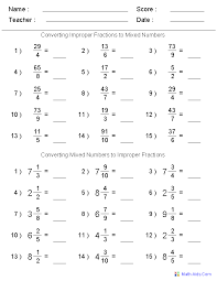 Pin By Veronica Pereira On Education Fractions Worksheets Improper Fractions Math Fractions Worksheets
