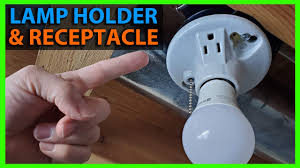 The ceiling light will be very important especially to be purposed as the part for home beauty and enhancement. How To Install A Light With An Outlet Porcelain Lamp Holder Grounded Receptacle Youtube