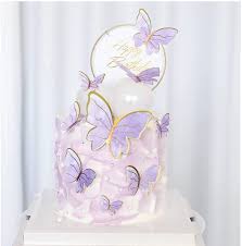 Maybe you would like to learn more about one of these? Buy Butterfly Cake Topper Party Cake Decorations 10pcs Purple Color Mix Size 3d Butterfly Cake Decorating Supplies With 1pcs Gold Happy Birthday Cake Topper 2 Small Ball Cupcake Topper For Girls Wedding Online
