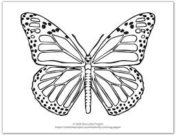 Easy color lines help every child succeed! Butterfly Coloring Pages Free Printable Butterflies One Little Project