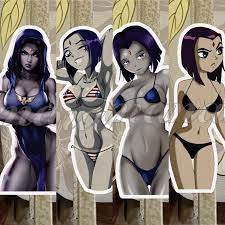 Teen Titans Raven Anime Sticker Decal ecchi sexy pin up bikini sun fun #1-4  | eBay