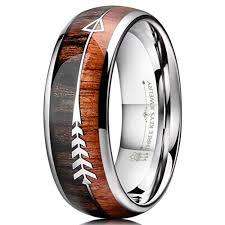 16 99 Three Keys Jewelry 8mm Tungsten Wedding Ring Koa Wood Zebra Wood Arrows Inl Tungsten Wedding Rings Black Tungsten Rings Tungsten Carbide Wedding Rings