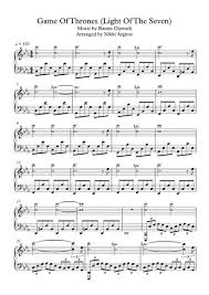 Quizá no suene ya tanto en nuestros televisores pero aún resuena ese gran tema titulado light of the seven, una exquisita pieza de piano que pudimos escuchar por primera vez en juego de tronos aunque parezca mentira, es la primera vez que se usa el piano en la música de game of thrones. Download Digital Sheet Music Of Ramin Djawadi For Piano Solo