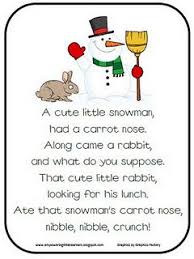 Snowman Poem Freebie Classroom Freebies Winter Kindergarten Preschool Songs Snowman Poem