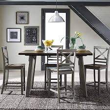Check spelling or type a new query. Standard Furniture Fairhaven Counter Height Table And Four Chairs Set Distressed Reclaimed Oak Plank Top Grey Base Amazon In Furniture