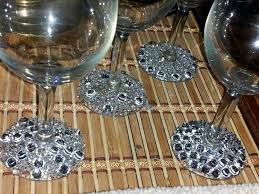 Diy Glitter And Rhinestone Wine Glasses Decorated Wine Glasses Rhinestone Wine Glasses Painted Wine Glasses