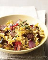 Sick of the same old dinners? Whole Wheat Pasta With Chicken Sausage And Roasted Veggies Chicken Pasta Recipes Easy Pasta Recipes Chicken Sausage Pasta
