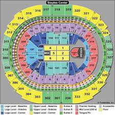 Seating Chart With Rows For Concerts Staples Center