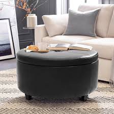 Browse various & modern styles from storage ottomans, coffee tables, leather, fabric & more! Leather Ottoman With Storage Round