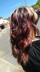 This is a classic take on black and red highlights. 51 Blonde And Brown Hair Color Ideas For Summer 2019 Koees Blog Pinwheel Hair Color Brown Hair Colors Pinwheel Hair