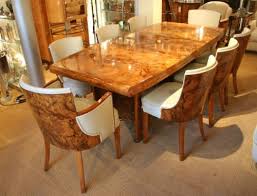 Tee salon in art deco entwurf e kohlmann originalheliotypie 1930. Art Deco Dining Table And Chairs 193837 Sellingantiques Co Uk