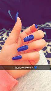Do Acrylic Nails At Home Blue Acrylic Nails Blue Nails Matte Acrylic Nails