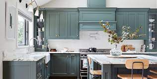 Sep 22, 2020 · view in gallery complement the gray kitchen cabinets with bold color accents such as green. Kitchen Cabinet Paint Colors For 2020 Stylish Kitchen Cabinet Paint Colors