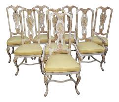 Drexel Heritage Chinoiserie Dining Chairs Set Of 8 On Chairish Com French Dining Chairs Dining Chairs Antique Dining Chairs