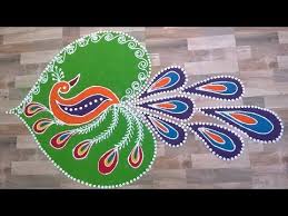 Also called as alpona, alpana, mehndi, kolam, floral and ornamental design. Peacock Rangoli Design New 2021