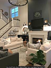 20 Cozy Small Family Room Ideas To Make Your Living Space Feel Larger Family Room Design Small Family Room Apartment Decorating On A Budget
