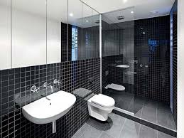 This black and white tile flooring has a bold pattern and a distressed look with the etched lines throughout. Black And White Bathroom Tile Design Ideas Novocom Top