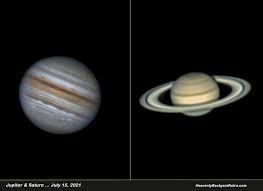 Jupiter through a large, quality telescope (300x power) 3. Earthsky Saturn At Opposition August 1 2 Near Jupiter