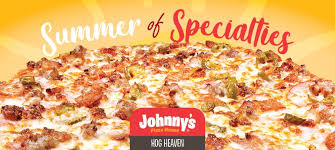 Generous helpings of pepperoni, ham, hamburger, sausage, onions, mushrooms, black olives, bell peppers, jalapeños, anchovies, all crowned with 100% real mozzarella cheese! Johnny S Pizza House Home Facebook