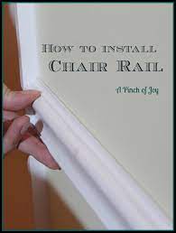When installing panel moulding above the dado is becoming a common trend among interior designers and trim carpenters as both help home owners pick out the right styles and profiles which will best suit the subject space. How To Install A Chair Rail A Pinch Of Joy