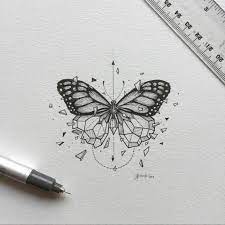 1001 Ideas De Tatuajes De Mariposas Super Bonitos Geometric Butterfly Geometric Tattoo Butterfly Sketch