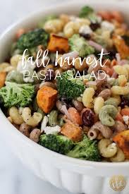 Roasted Sweet Potato Broccoli Cranberries And Toasted Pine Nuts Give This Pas Fall Pasta Roasted Sweet Potatoes Fall Recipes