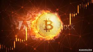 How many bch coins are there in circulation? Golden Bitcoin Coin In Fire With Bull Trading Stock Chart Bitcoin Gold And Cash Lightning Blockchain Hard Fork Concept Cryptocurrency Coin Illustration On Polygon Peer To Peer Network Background Kaufen Sie