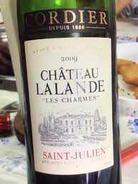 The wine is pleasantly ethereal with plenty of tannins. Chateau Lalande Les Charmes Saint Julien Vivino