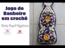 Porta papel higiênico de crochê aprenda como fazer 80. Porta Papel Higienico Croche Jogo De Banheiro Paty Professora Simone