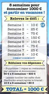 Relevez Le Defi 8 Semaines Pour Economiser 1 000 Et Partir En Vacances Cet Ete Comment Faire Des Economies Economiser De L Argent Astuces Pour Economiser