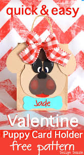 Stories by freepik free editable illustrations. Puppy Valentine Card Holder Free Pattern Design Dazzle
