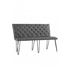 Shop target for dining chairs & benches you will love at great low prices. Industrial Chairs 1 4m Studded Back Bench With Hairpin Legs Grey Furniture From Readers Interiors Uk