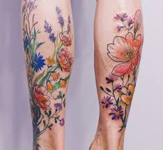 Wild Flower Leg Tattoos Love Love Love It Flower Leg Tattoos Tattoos For Women Flowers Leg Tattoos