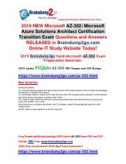 Please tick the box below to get download link March 2019 New Braindump2go Az 302 Pdf And Az 302 Vce Dumps Free Share New Questions Pdf Guarantee All Exams 100 Pass One Time 2019 New Microsoft Course Hero